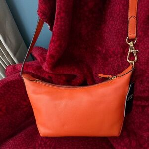 Leather Lauren Ralph Lauren Small Kassie Bag Harvest Orange